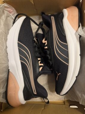 PUMA Women's Black and Blush Running Shoes
